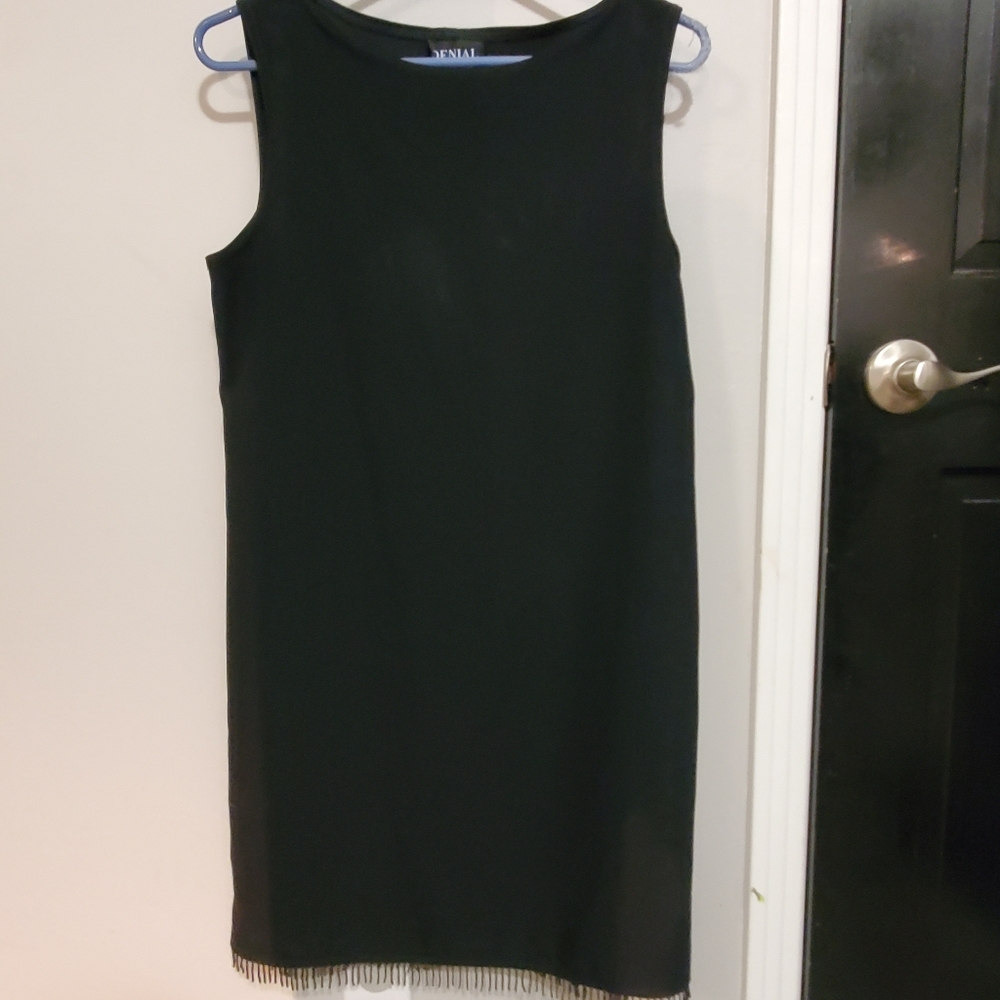 Simple black dress with beads perfect cocktail party dress
